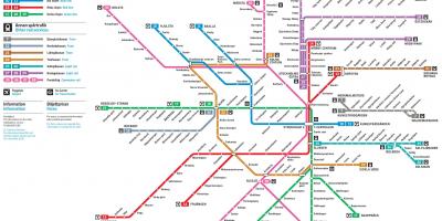 Стокгольм залізничної мережі на карті