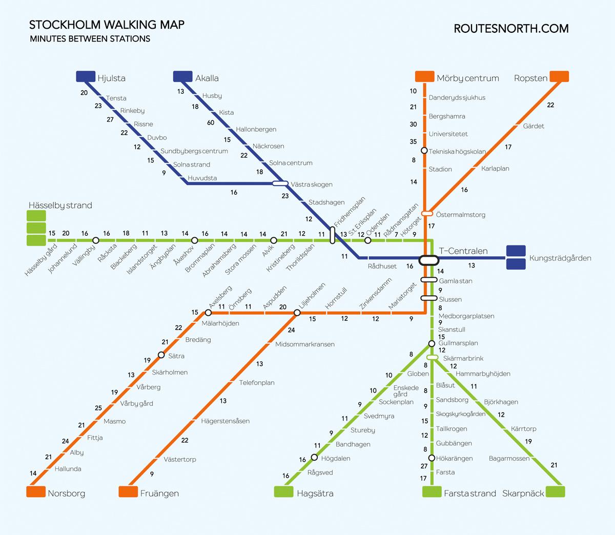 Схема метро стокгольма