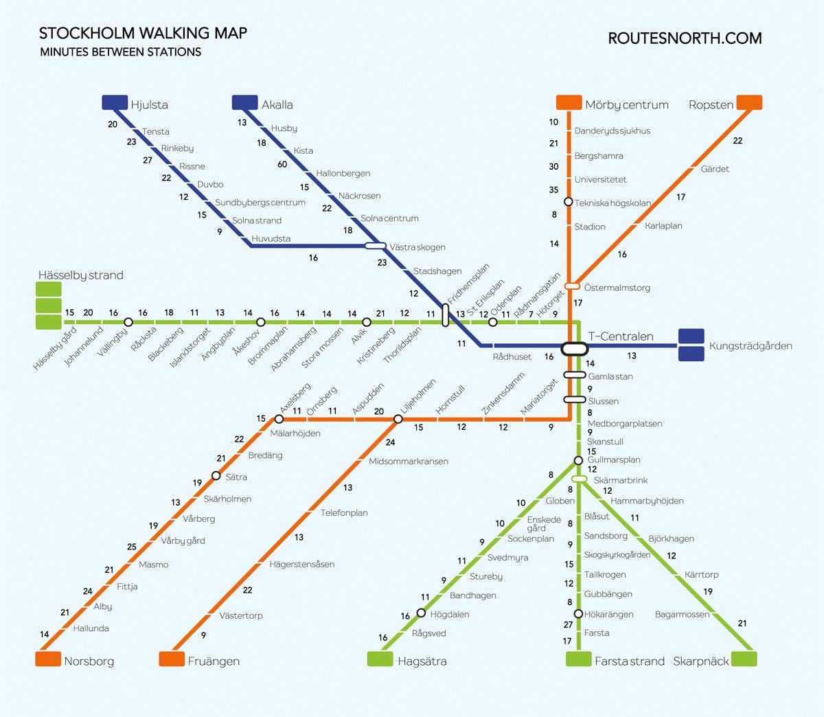 карта Стокгольма пішки