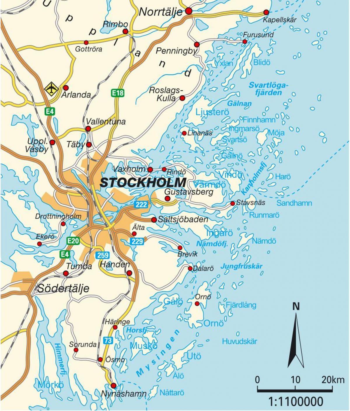 Стокгольм на карті