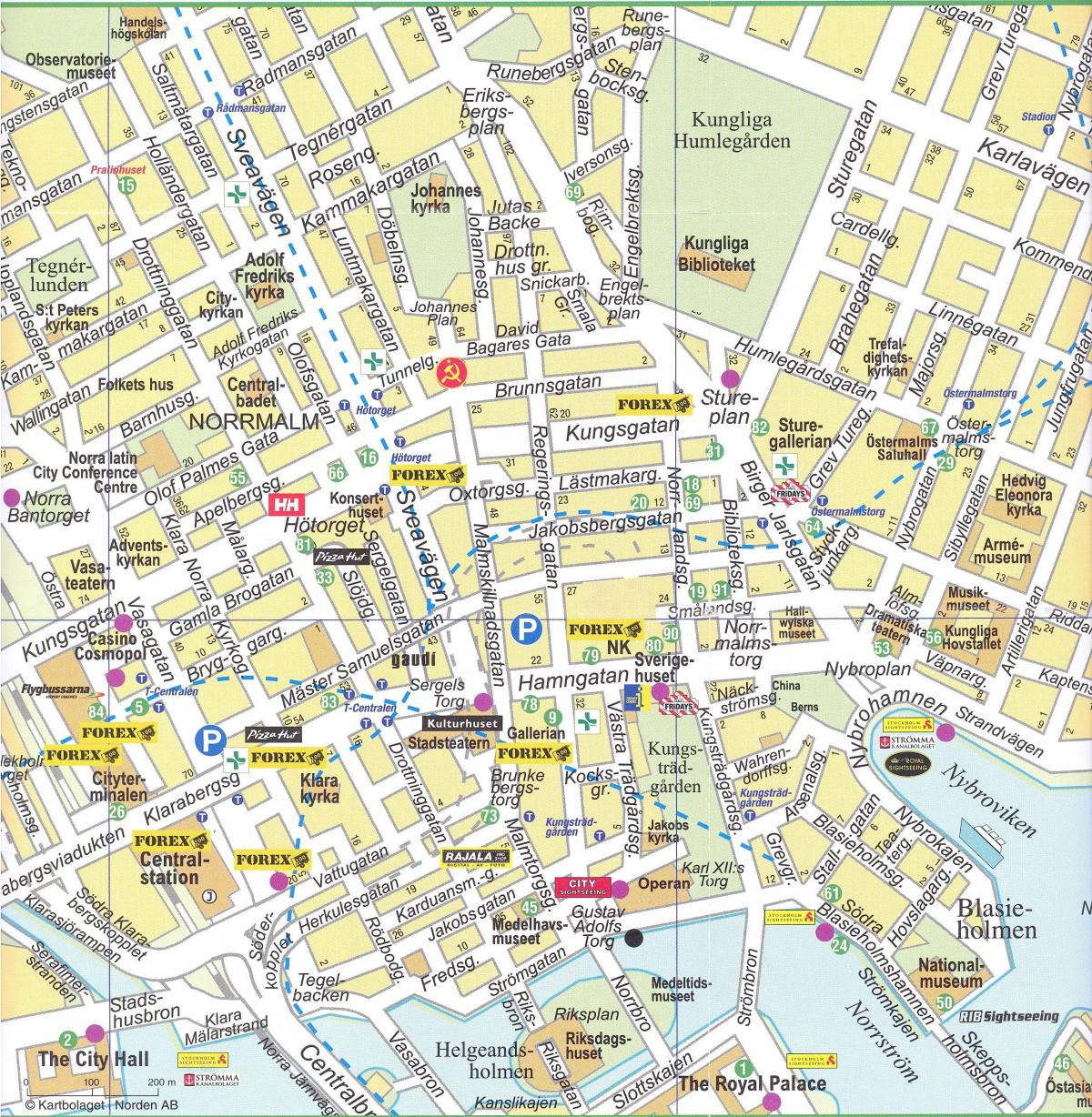 карта центру Стокгольма