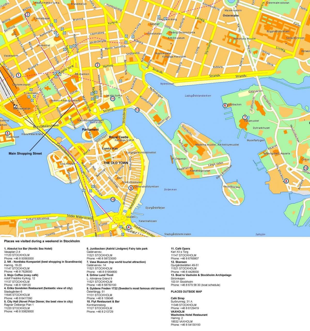 Центр Стокгольма карті