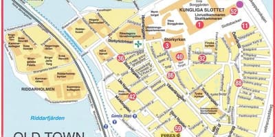 Карта старого міста в Стокгольмі, Швеція
