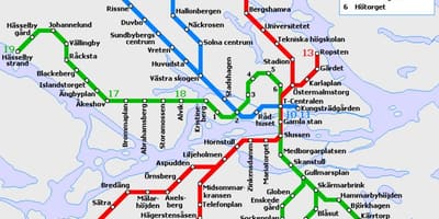 Громадський транспорт Стокгольма карті