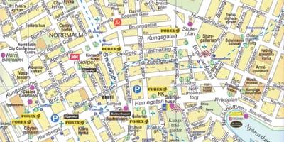 Карта центру Стокгольма