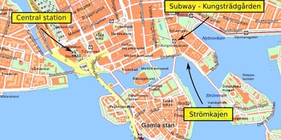 Стокгольм центральної карті