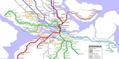 Швеція tunnelbana карті