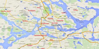 Карта Стокгольма квартали
