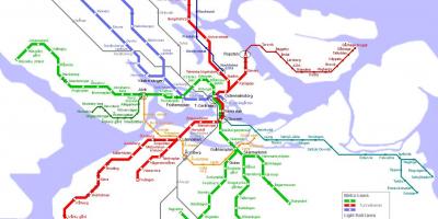 Карта метро Стокгольма 