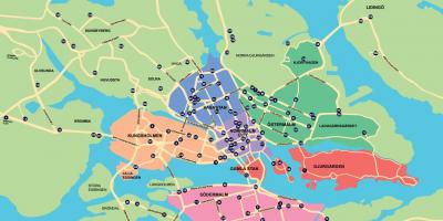 Карта міста велосипеда карті Стокгольма